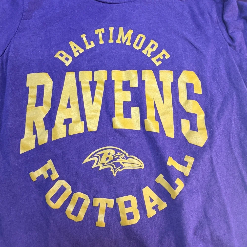 Baltimore Ravens NFL Football Shirt Kids Youth 8 Purple Long Sleeve Graphic Tee